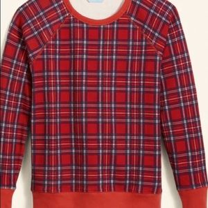 Super cute Draper James NWOT Natalie sweatshirt in Angel plaid.